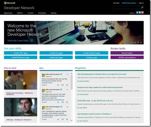 image Microsoft MSDN website gets a whole new look & feel