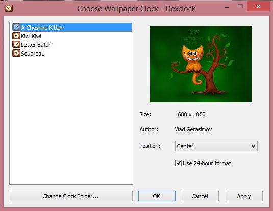 dexclock wallpaper 1 Wallpaper clocks for Windows 8 / 7