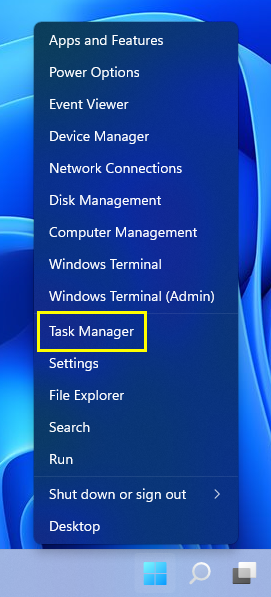 открыть диспетчер задач Windows 11