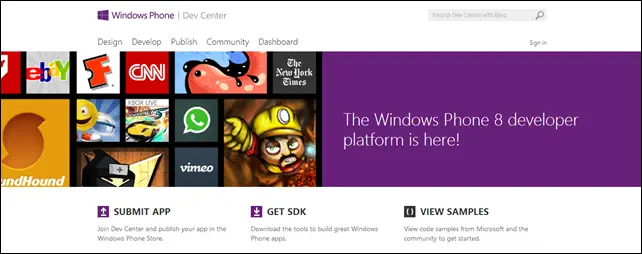 Windows Phone 8 Dev Center