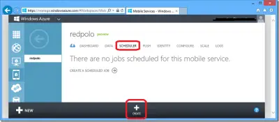 Windows Azure scheduler