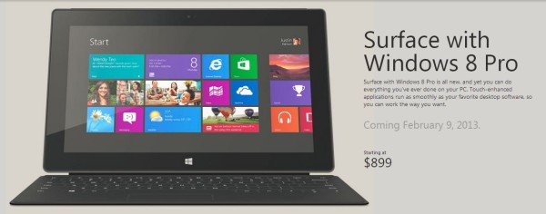 surface windows 8 pro 256gb