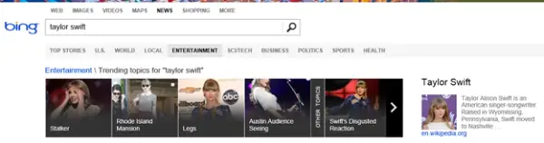 Bing news