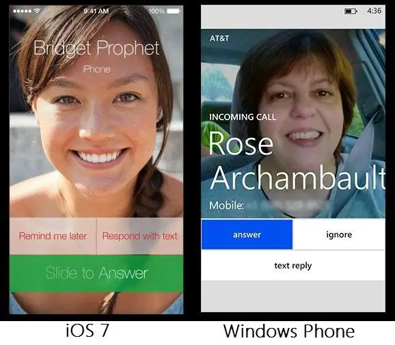 ios 7 incoming call screen