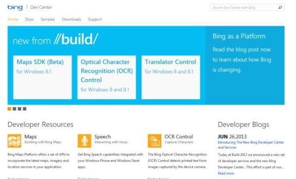 Bing Dev Center