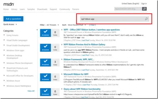 MSDN Forum refreshed