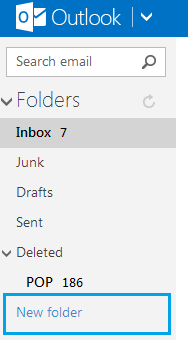 Making new folders in Outlook