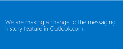 Outlook.com to delete akll your chat histories