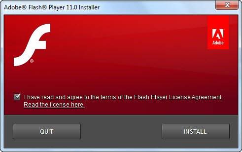 upgrade flash player windows 10