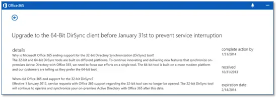 office 365 message center 2