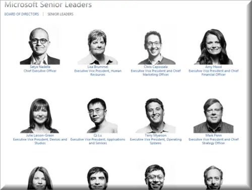 Microsoft Senior Leaders Team Reshaped; 2 Executives Depart