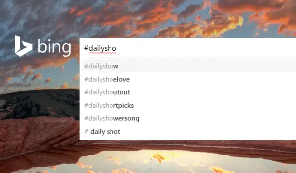 bing hashtag