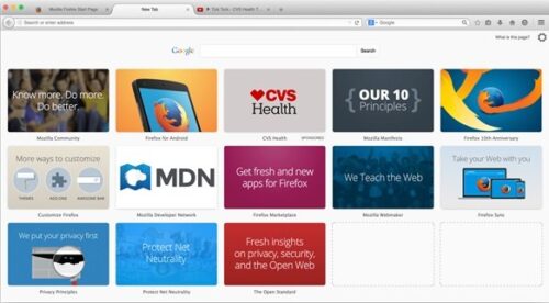 show mozilla firefox start page show mozilla firefox start page