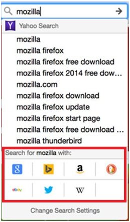 Search interface in Firefox