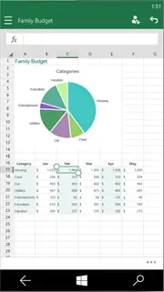 Windows 10 Mobile Excel