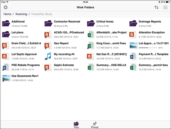 Work folders ipad