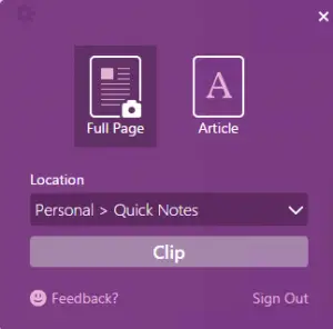 how to use onenote screen clipper