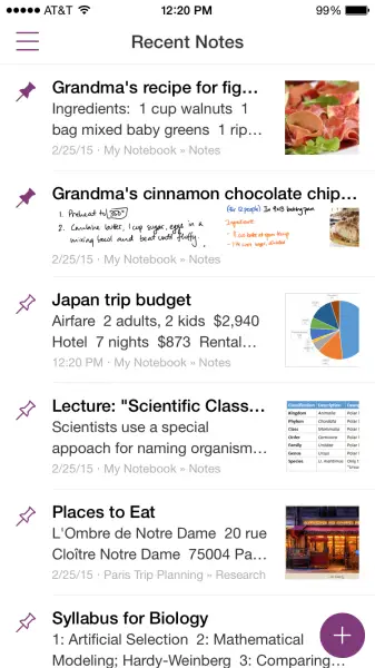 OneNote for iPhone 1
