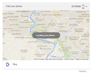 Google Find My Phone feature for Android