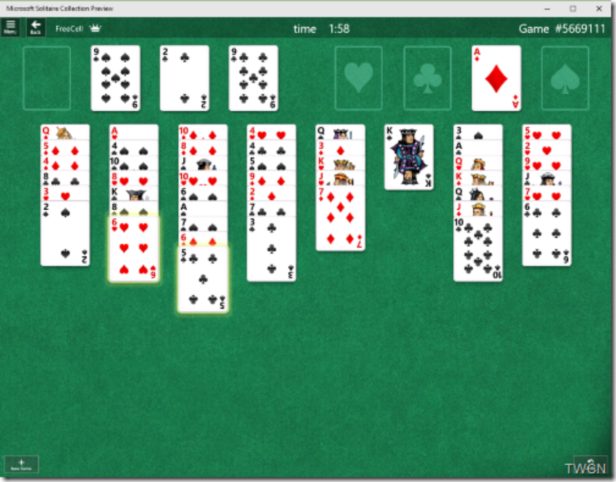 Check out Microsoft's - Microsoft Solitaire Collection