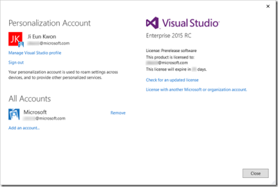 Microsoft Visual Studio Professional 2015 RC
