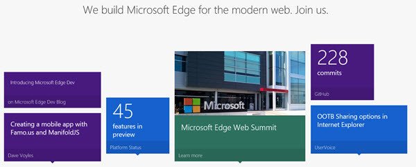 Microsoft Edge Dev Blog launched