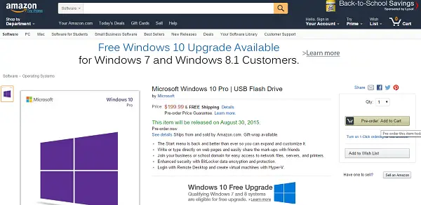 Windows 10 USB Flash Drive