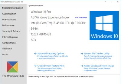 Ultimate Windows Tweaker 4