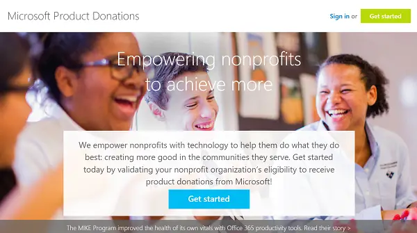 Microsoft Product Donations