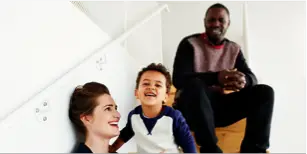 Family-on-stairs