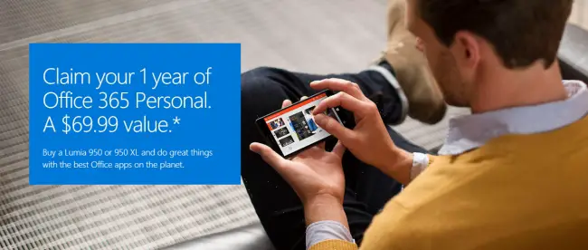 free 1-Year Office 365 personal subscription