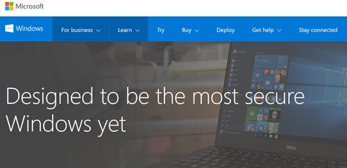 windows 10 security website