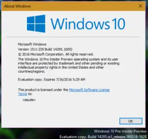 Windows 10 Insider Preview Build 14295 for PC and Mobile released