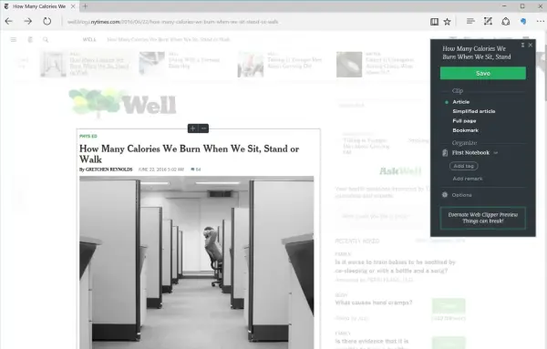 microsoft edge evernote web clipper