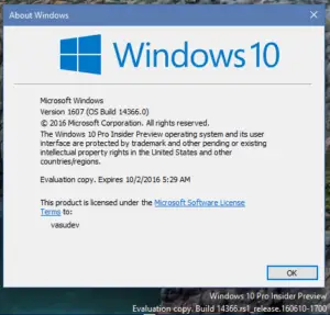 windows 10 pro insider preview build 14366 problems