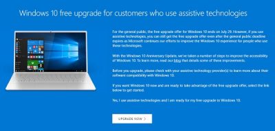 wwindows 10 free upgrade