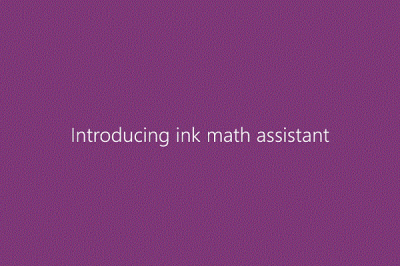 Office OneNote app Ink Math Assistant