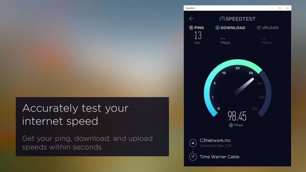 Speedtest app for Windows 10
