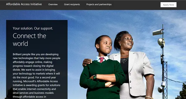 Microsoft Affordable Access Initiative