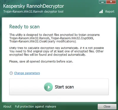 Rannoh Decryptor Tool