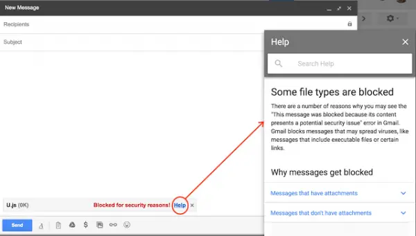 Gmail will block JavaScript attachments