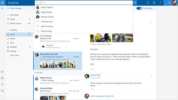 Outlook.com beta