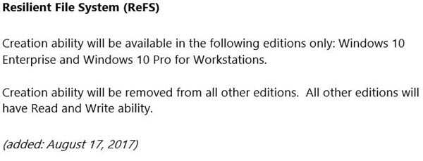 refs removed windows 10 pro