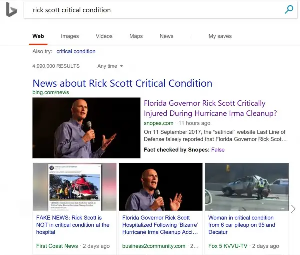 Bing to support ClaimReview by adding Fact Check label in SERP