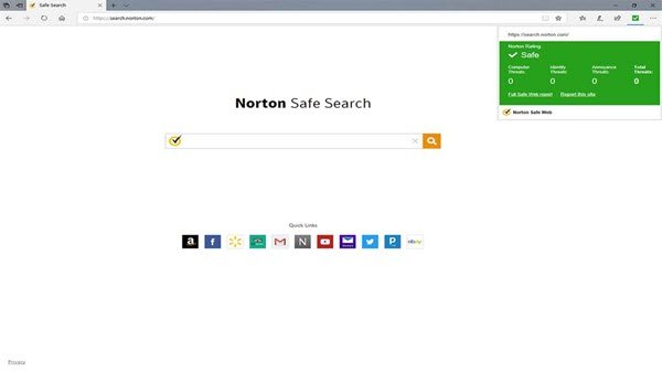 Norton Safe Web for Microsoft Edge