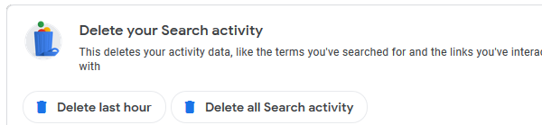 Delete your Search activity