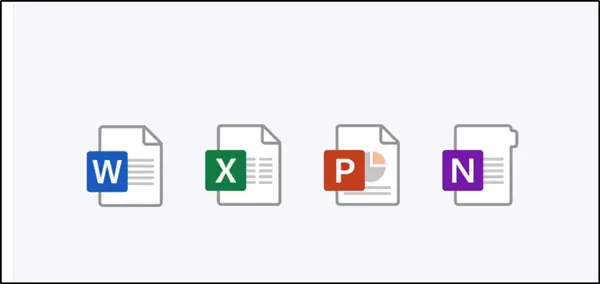 Microsoft Office icons