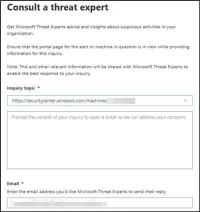 Experts on Demand Microsoft Threat Expert Service