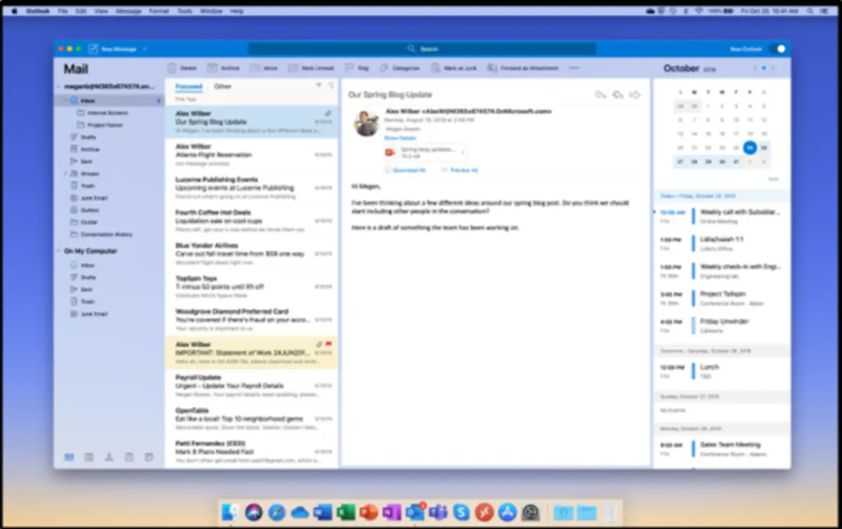 feedback for microsoft outlook for mac