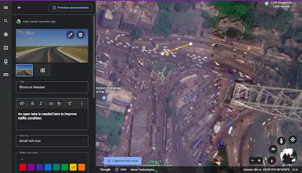 add markers on Google Earth